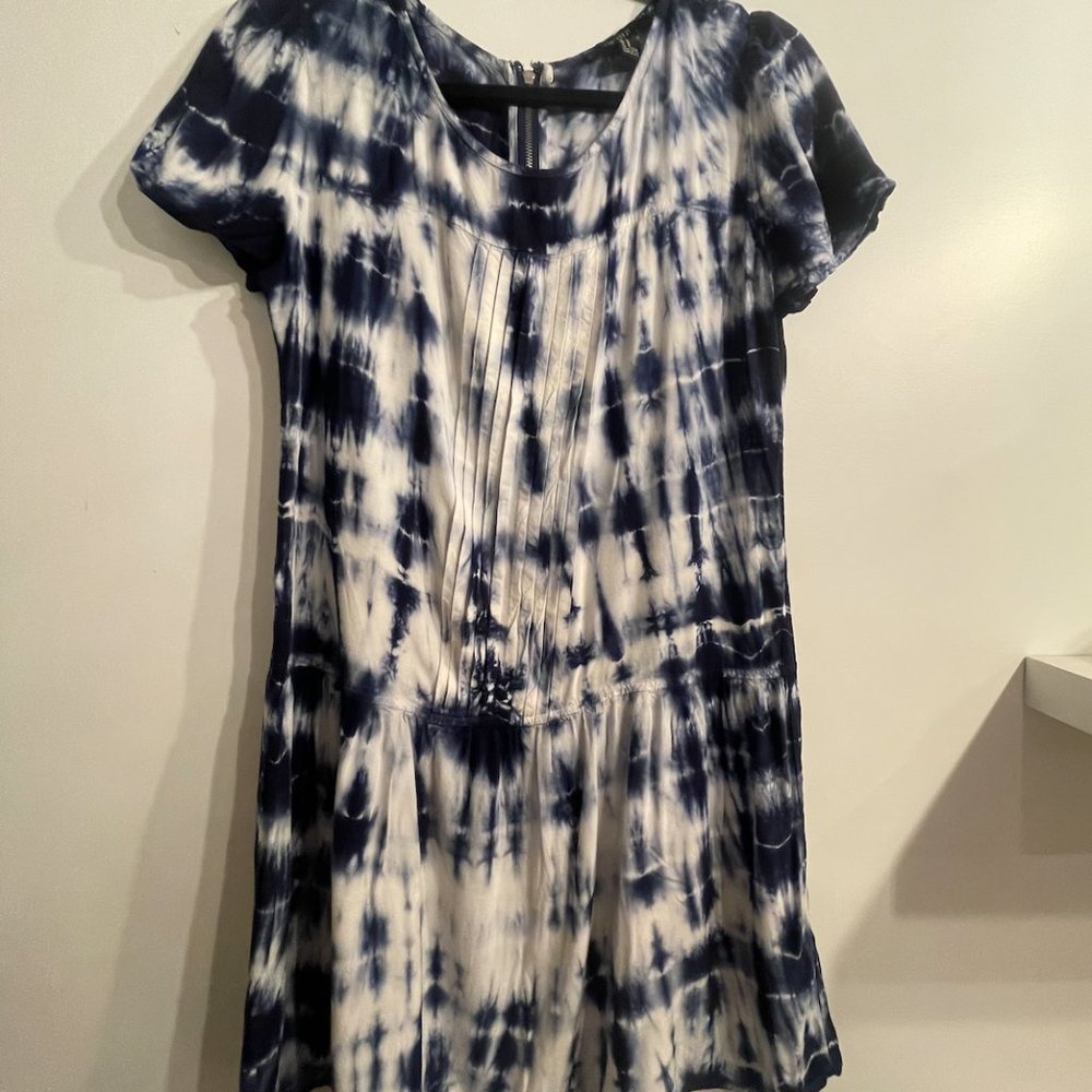 Tie Die blue summer dress